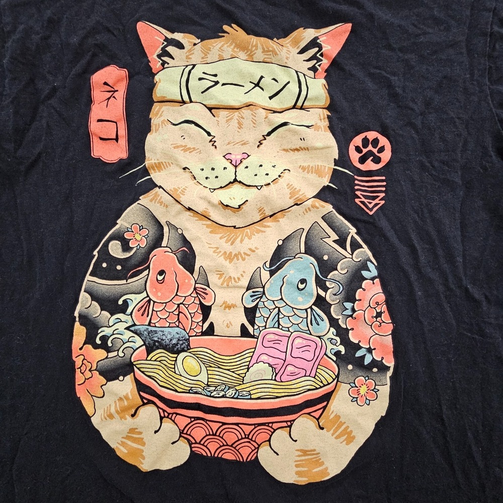 Vincent Trinidad Catana Ramen Black Short Sleeve‎ Cotton T-Shirt Men's M